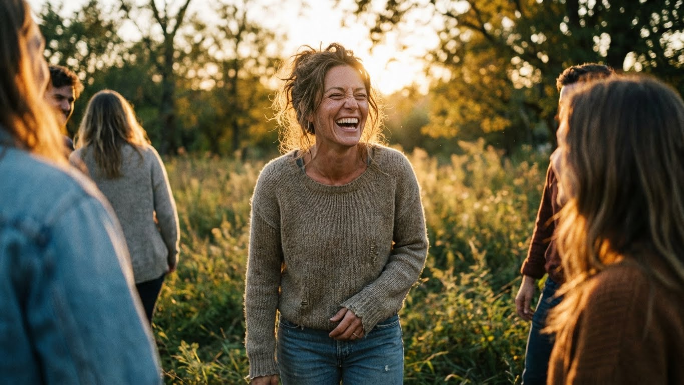 Relaxed, carefree, living life